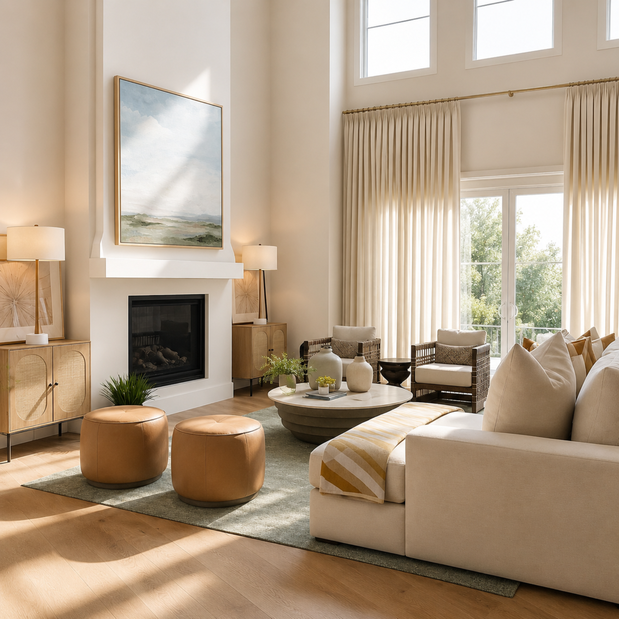 Midway Hollow, Dallas - Living Modern curated and provided all the furnishings throughout the home