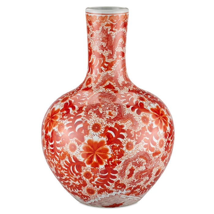 Biarritz Coral Fern Long Neck Vase