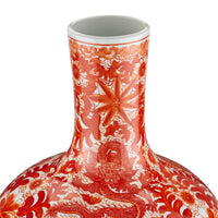 Biarritz Coral Fern Long Neck Vase