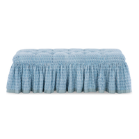 Skirted Ottoman with Tufting