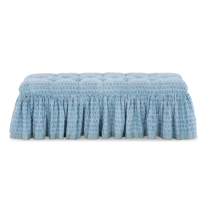 Skirted Ottoman with Tufting