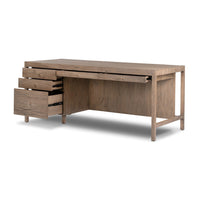 Rustic Oak Veneer Desk