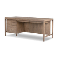 Rustic Oak Veneer Desk