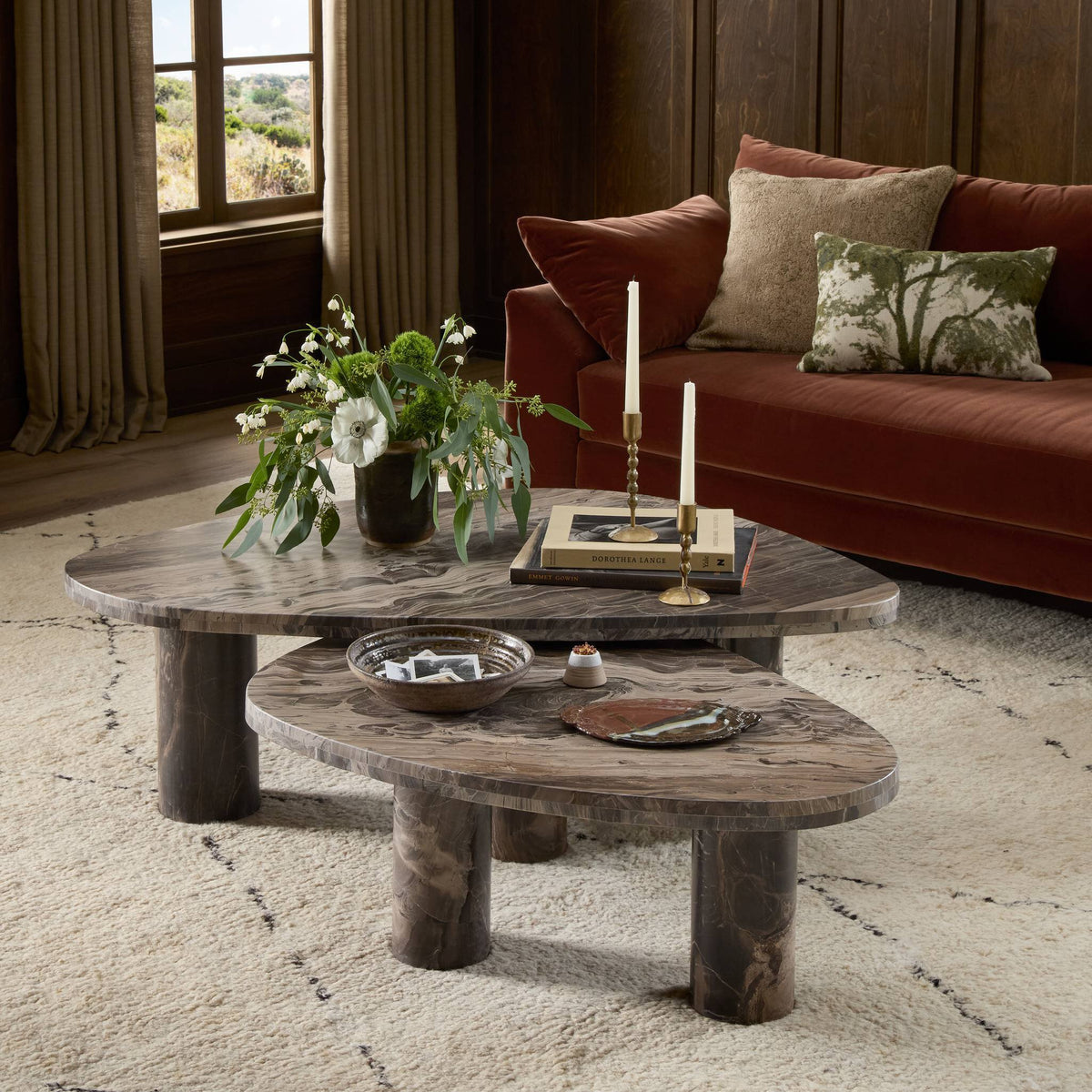 Brown Marble Coffee Table