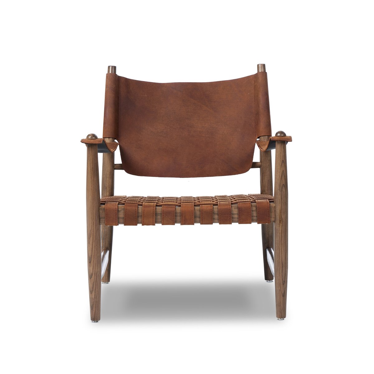 Cognac Leather Lounge Chair