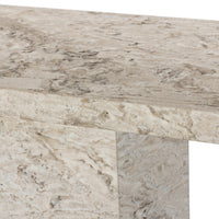 Pedestal-Style Marble Console Table