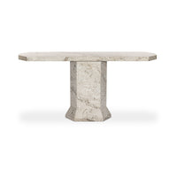 Pedestal-Style Marble Console Table