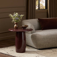 Plum Lacquer End Table