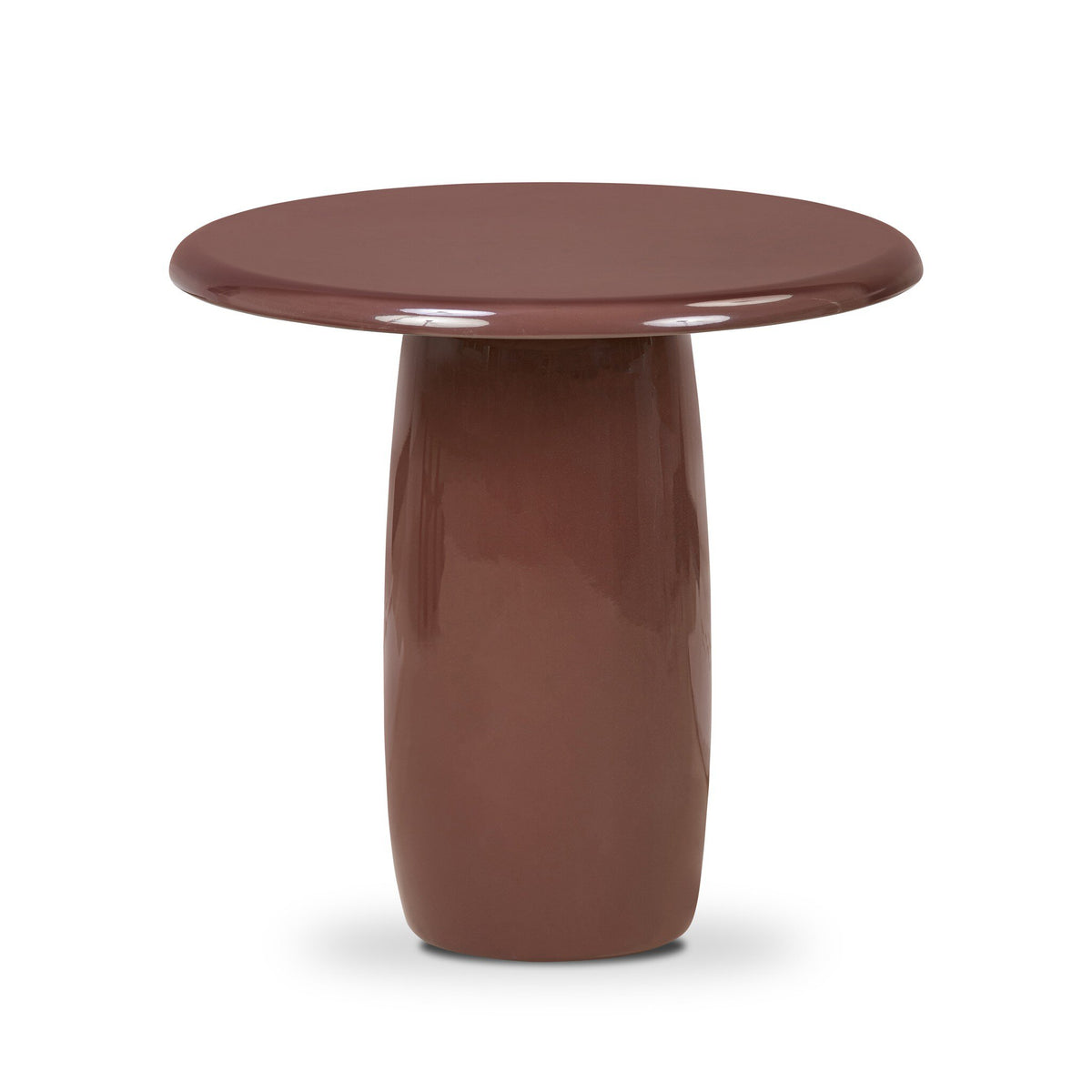 Plum Lacquer End Table