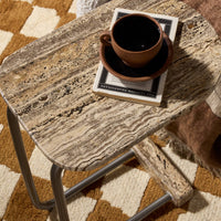 Travertine End C-Table