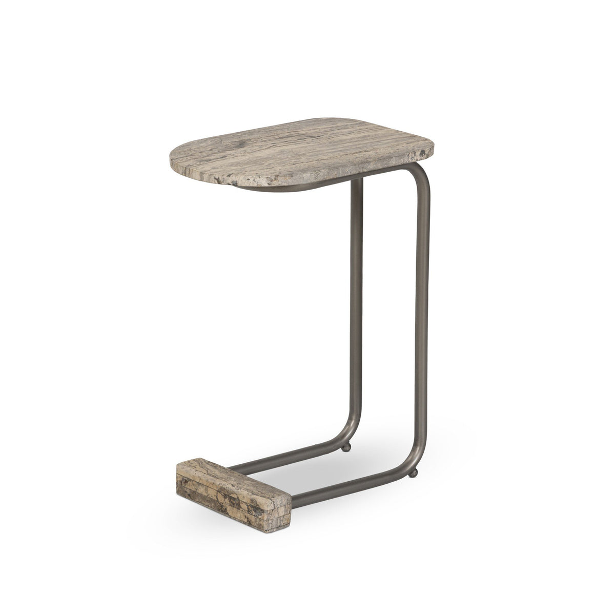 Travertine End C-Table