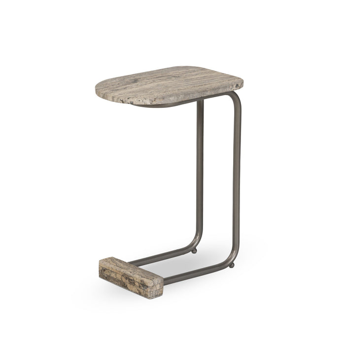Travertine End C-Table