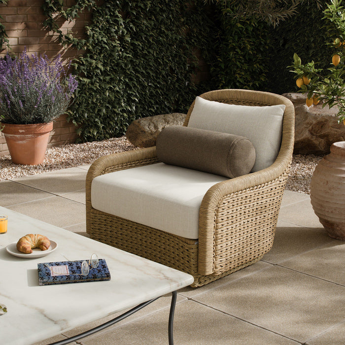 Braided Outdoor Swivel Chair
