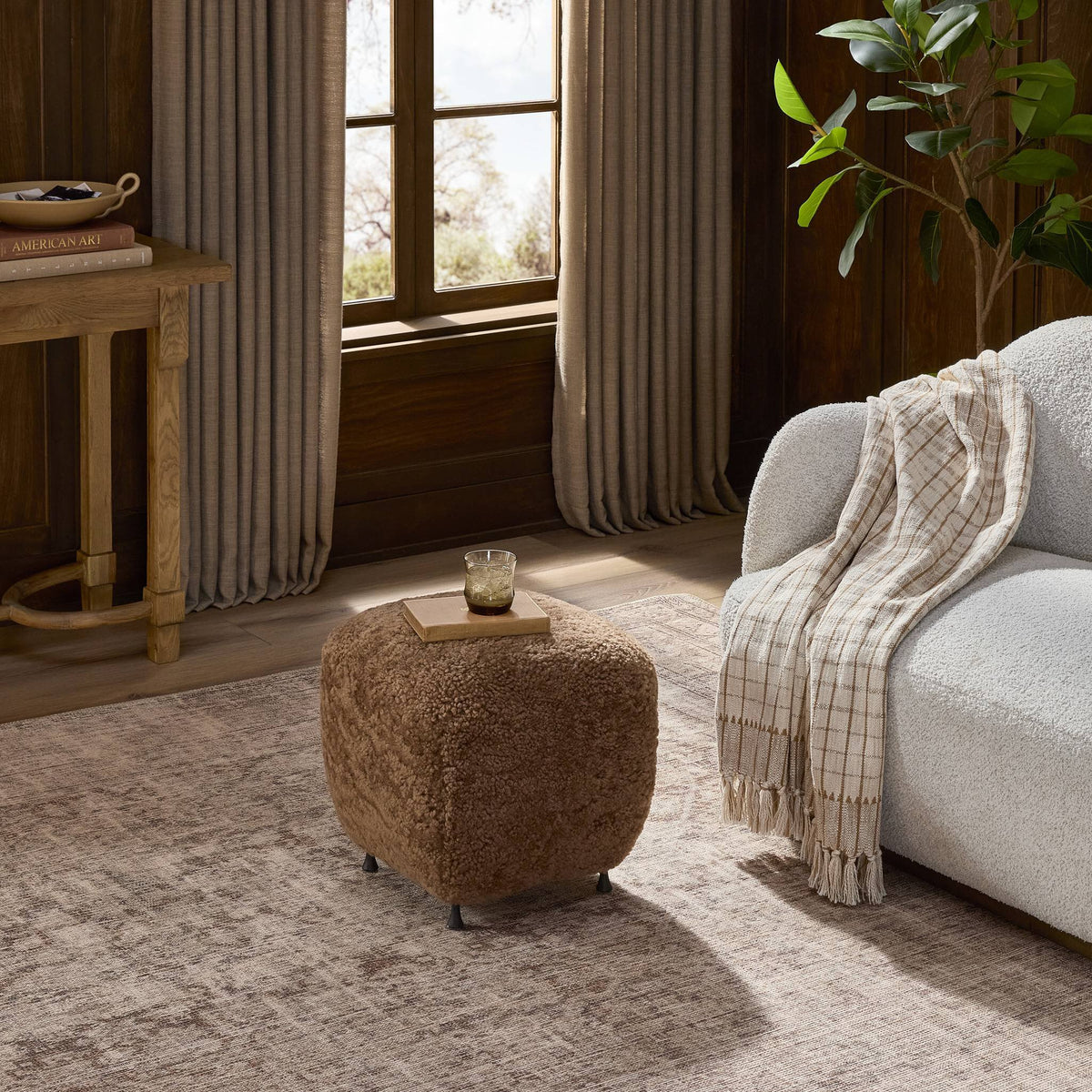 Shearling Ottoman