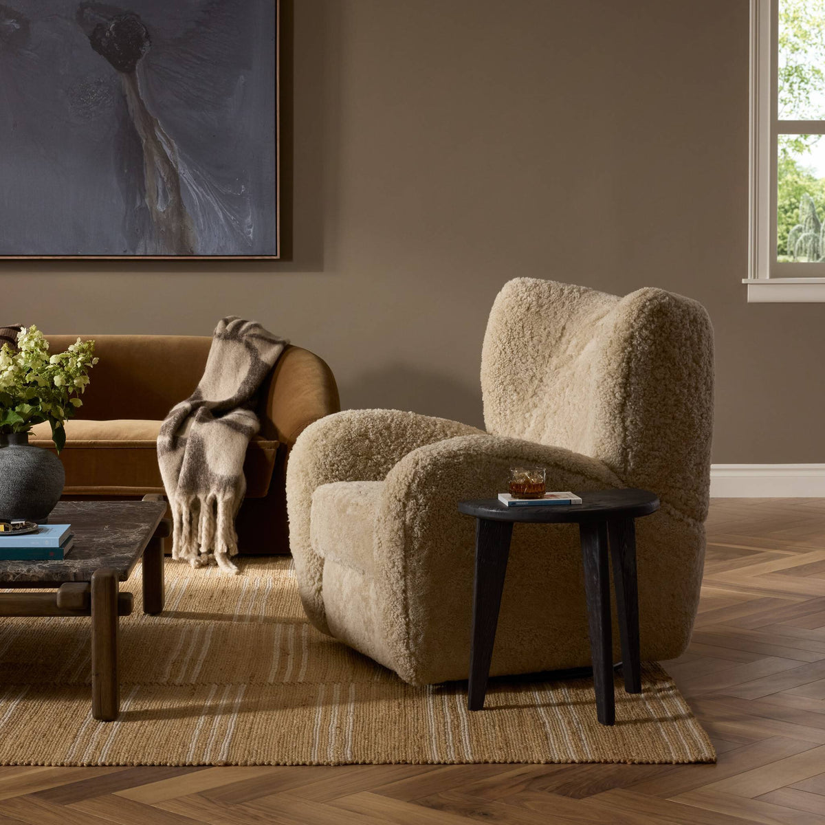 Shearling Swivel Recliner