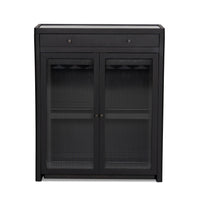 Black Marble Top Bar Cabinet