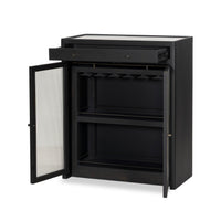 Black Marble Top Bar Cabinet