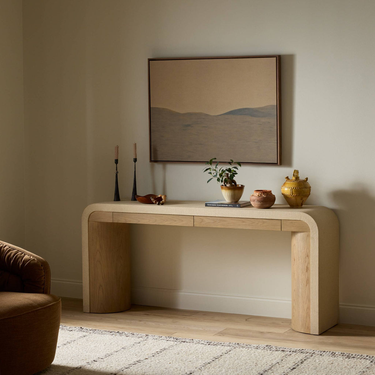 Linen Console Table