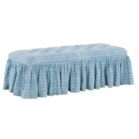 Skirted Ottoman with Tufting