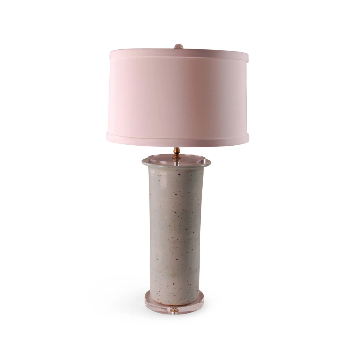 33″ Celadon Column Vase Lamp on Acrylic Base