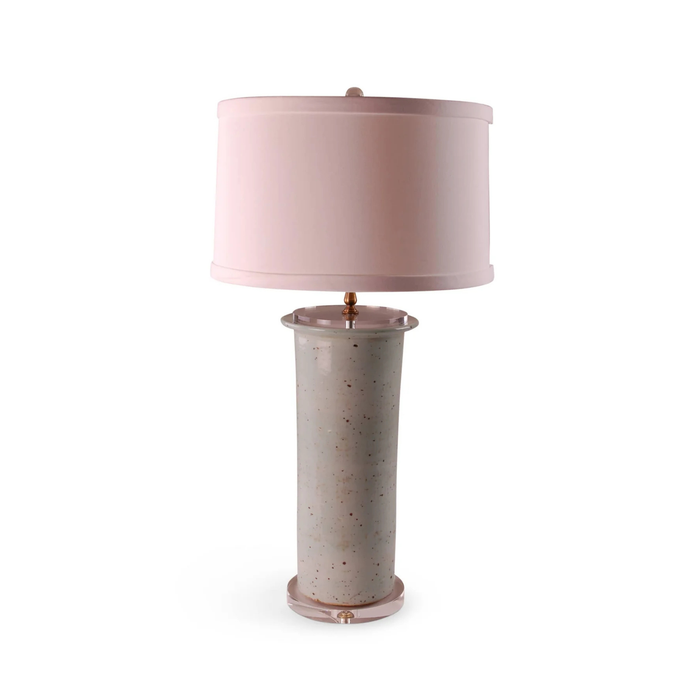 33″ Celadon Column Vase Lamp on Acrylic Base