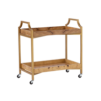 Burl Wood Bar Cart