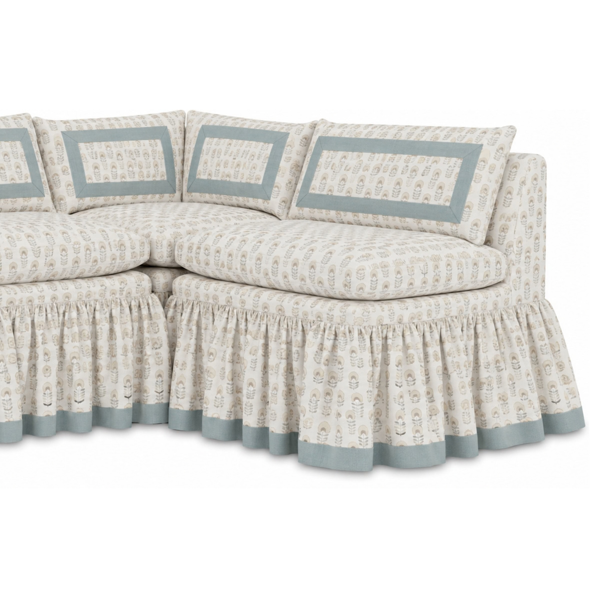 Custom Slipcovered Dining Banquette