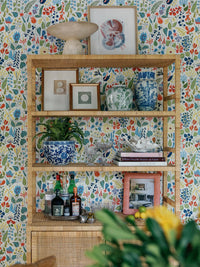 Lola Rattan Bookcase with Hutch