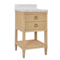 Cerused Oak & Cane Bath Vanity
