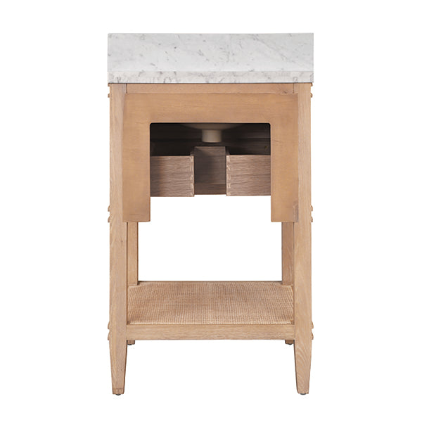 Cerused Oak & Cane Bath Vanity