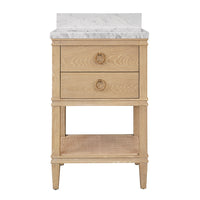 Cerused Oak & Cane Bath Vanity