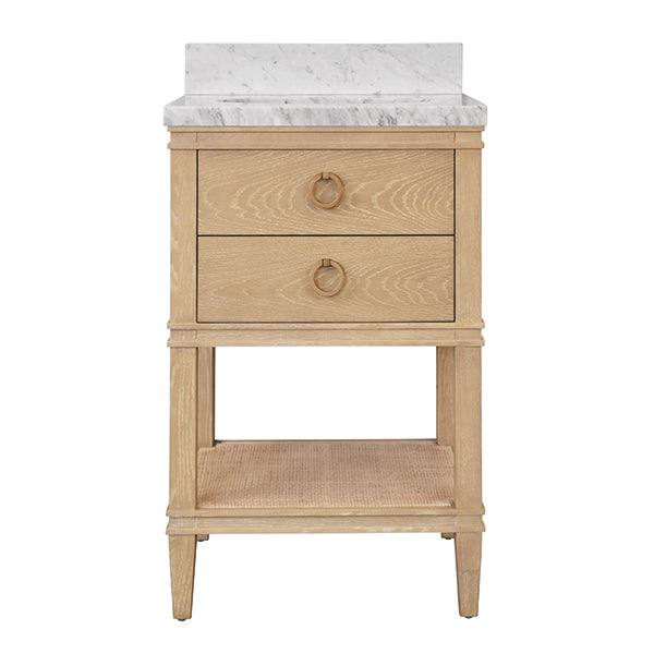 Cerused Oak & Cane Bath Vanity