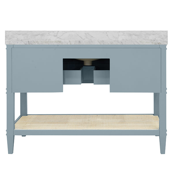 Blue Lacquer 48" Bath Vanity