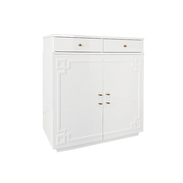 White 2-Drawer Cabinet