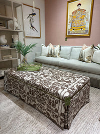 Cocktail Ottoman with Nailheads