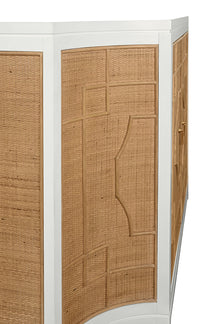 Rattan Curved Cabinet