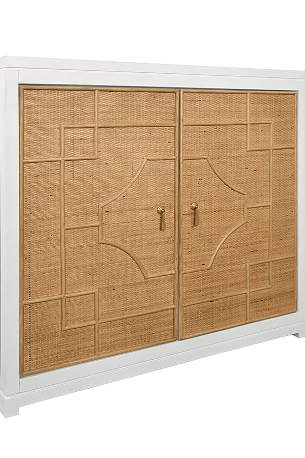 Rattan Curved Cabinet