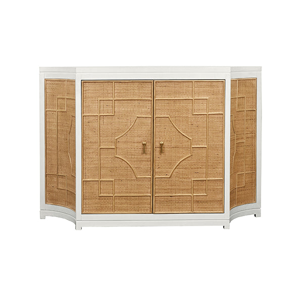 Rattan Curved Cabinet