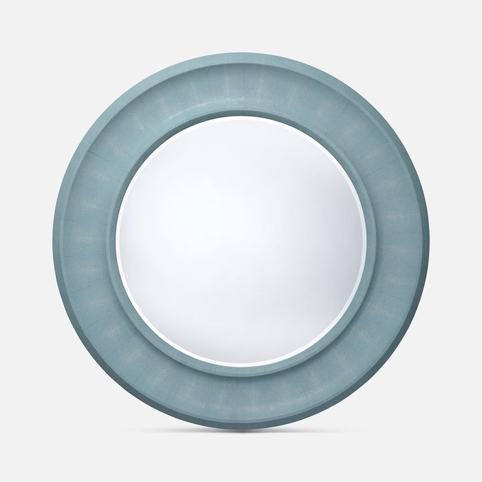 Powder Blue Faux Shagreen Mirror