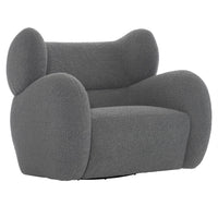Charcoal Fabric Swivel Chair