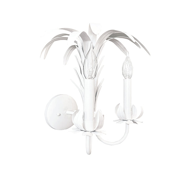 White Palm Sconce