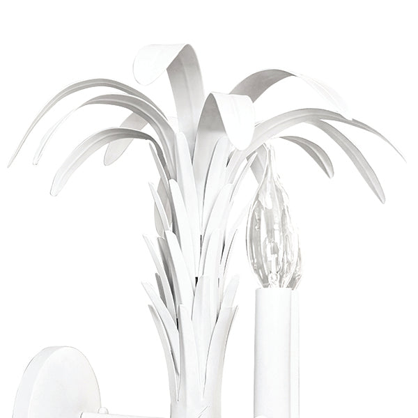White Palm Sconce