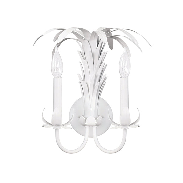 White Palm Sconce