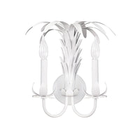 White Palm Sconce
