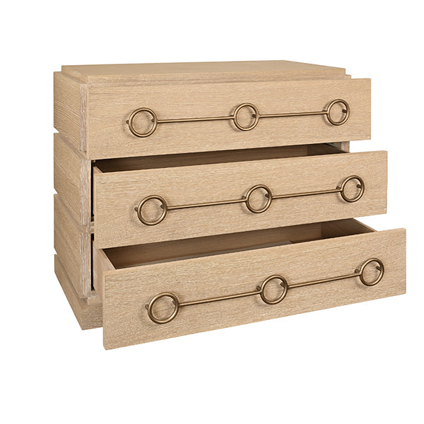 Oak 3-Drawer Chest