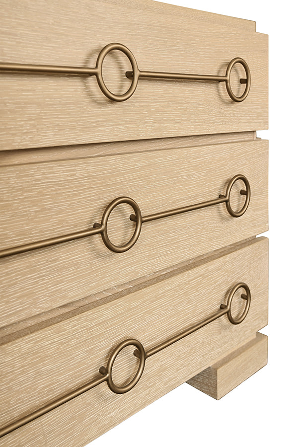 Oak 3-Drawer Chest