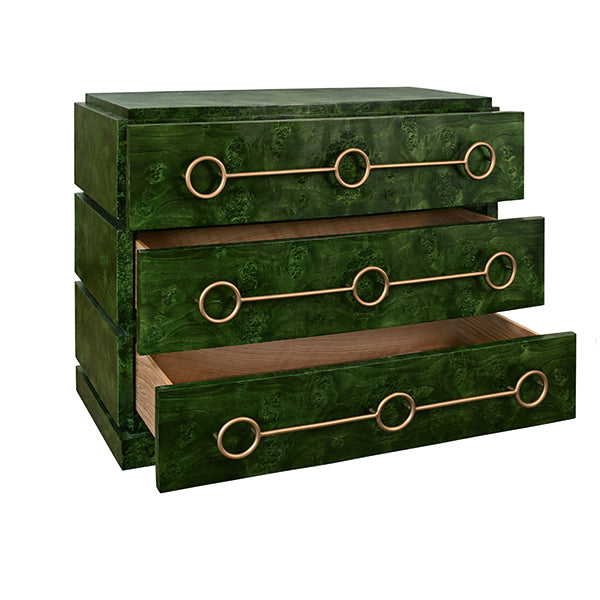 Emerald Burl Wood Chest