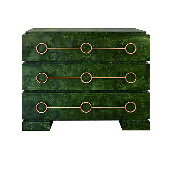 Emerald Burl Wood Chest