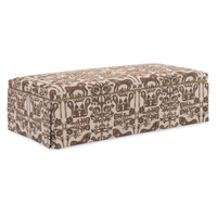 Cocktail Ottoman with Nailheads