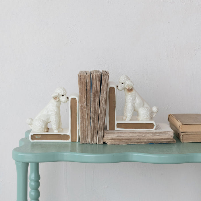 Poodle Shaped Bookends, Set of 2